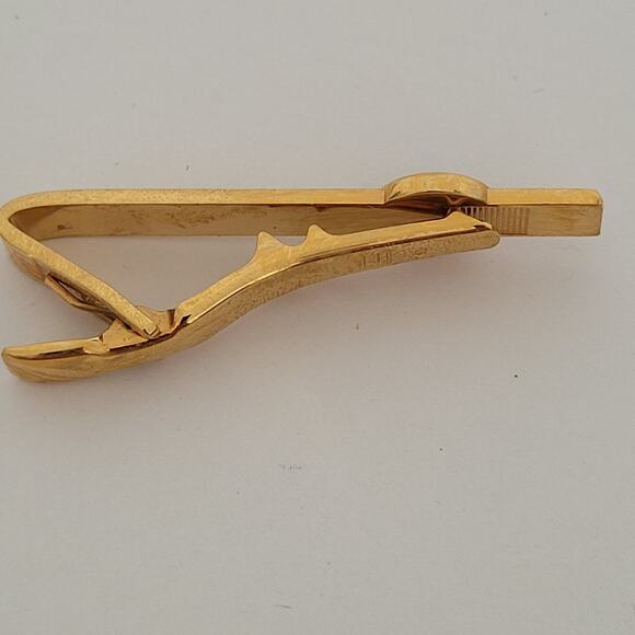 Dunhill Vintage Lapis Lazuli Striped Tie Clasp Clip Bar Gold Retro Vintage Logo - Picture 4 of 8